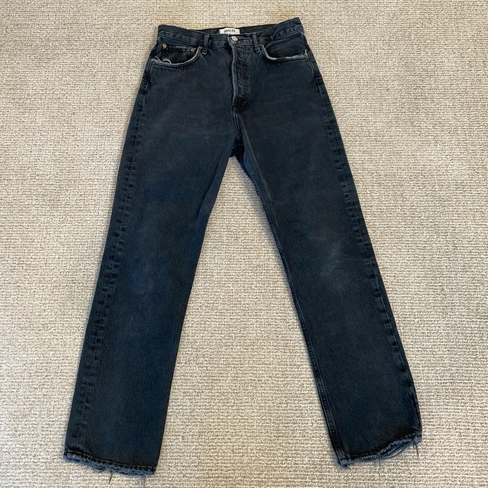 Agolde dark grey clean Jean